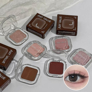 ART VALUE พาเลทอายแชโดว์สีเดียว ติดทนนาน เนื้อแมตต์และชิมเมอร์ ไม่มี Fallout อายแชโดว์หลากสีสําหรับแต่งหน้า