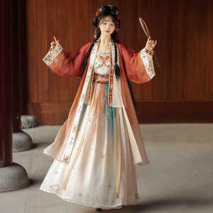 Original Hanfu Womens Clothing [Jinyu Butterfly] Song Dynasty Style Embroidered Spring Summer Waist Length Skirt