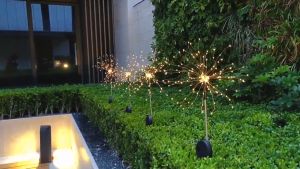 120 LED Solar Firework Lights Panlabas na Hindi tinatablan ng tubig Mga Ilaw sa Hardin Nababago ang Hugis Solar Christmas Light Mga Solar String Light na Kumikislap at Panay na Pag-iilaw Angkop para sa Hardin Bakuran Bakuran Flower Bed Party