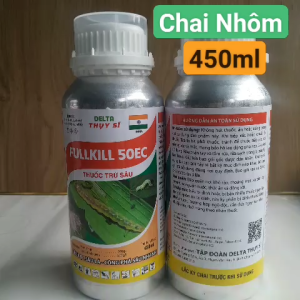 Fullkill 50EC  Chai nhôm 450ml -  hoạt chất Permethrin 500g/ lít- Đặc trừ bọ xít sâu cuốn lá nhỏsâu xanh rệp sáp mọt đục cành