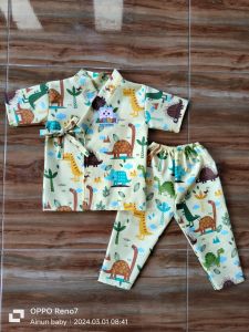 Setelan Kimono Bayi Motif Setelan Bayi Cocok Untuk Cewe /Cowo Banyak Pilihan Motif Usia 3-18 Bulan