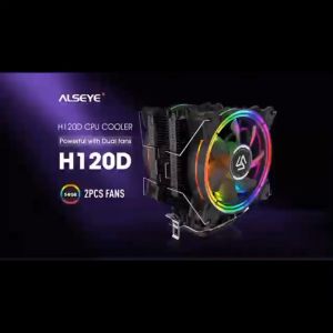 Fan Processor Intel AMD ARGB Alseye HALO H120D Cooling Double Tower 6 Pipe