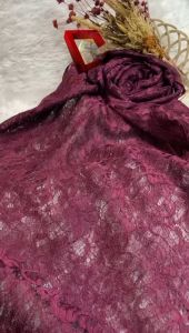 [1 METER] KAIN BROCAD CORDNELLY - LACE MALIKA - JAGUARD - RENDA - DAUN / Halus Lembut Mewah / Lebar 1.5 Meter