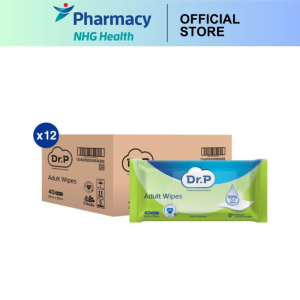 Dr P Adult Wipes 40s x 12