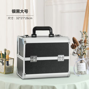 Large Capacity Embroidery Makeup Bag Portable Cosmetic Case Professional MUA Nail Beauty Storage Box Travel Organizer