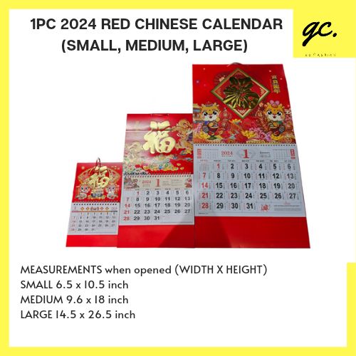 GC 2024 Year of the Dragon Lucky Calendar Giveaways Lazada PH