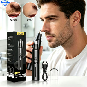 Electric Nose Hair Trimmer for Men Rechargeable Painless Low Noise Ear Eyebrow Facial Hair Remover Portable Home Travel Trimmer