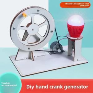 DIY Mini Hand Crank Generator DIY Science Experiment Kit & Education Model Toy For Children Gift Toy Project