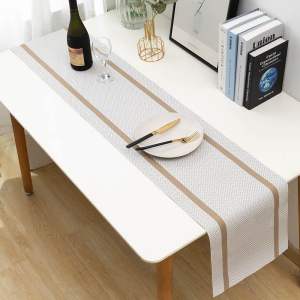 Nordic light luxury style placemat/table flag Western placemat table long towel Heat insulation dust mat PVC bowl mat table cover