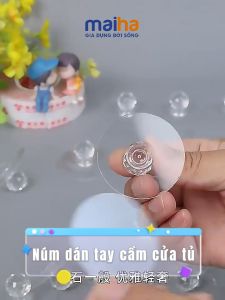 Miếng Dán Núm Cầm Cửa Tủ Ngăn Kéo Tay Nắm Cửa Sổ Giá Sách Tủ Lạnh Siêu Dính Không Khoan Dễ Dàng Nhanh Chóng Tiện Lợi