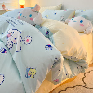 Pure Cotton Cartoon Girl Single Bedding Cover Full Cotton Dormitory Quilt Cover Warmth Storage Function Home Textile