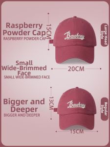 GOLD ARTIST | Raspberry Pink Large Head Fit Baseball Cap Face Slimming