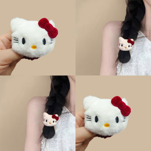 Kitty Cat Cartoon Plush Hair Ties And Hairpins Cute Girl Hair Accessories KT Doll Forehead Bangs Hair Accessories