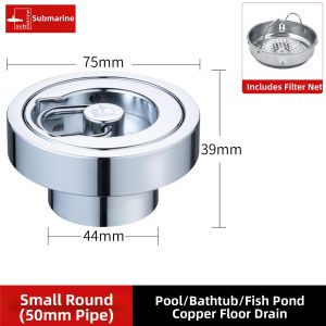 Submarine | Multi-Scene Applicable Drainage Floor Drains Copper