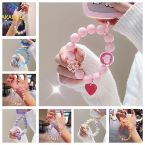 AKABEILA  🔥พร้อมส่ง🔥สร้อยข้อมืออุปกรณ์เสริมโทรศัพท์มือถือ สายคล้องข้อมือพวงกุญแจลูกปัด สายจับลูกปัดไข่มุก สายคล้องโทรศัพท์มือถือ