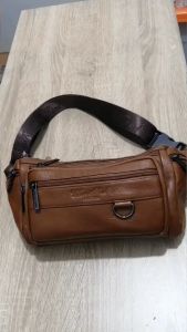 LegumStore Tas Pinggang Pria Kulit Panjang 30cm Import Tas Selempang Pria Kulit Tas Santai Motoran