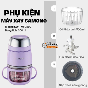 Phụ Kiện thay thế tương thích máy xay 0.3L Samono SW-MFC200