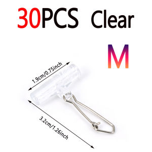 30pcs Heavy Duty Fishing Line Sinker Slides Plastic Head Swivel with Stainless Steel Duo-lock Nice Snap Fishing Sinker Slider