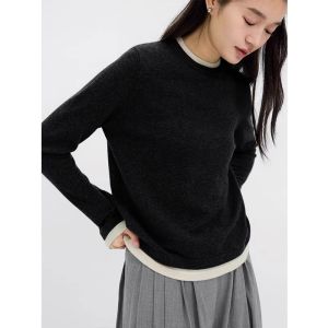 HUOLISI | Elegant Color Block Sweater Knit Top