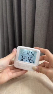 Đồng Hồ Nhiệt Ẩm Kế E0828 LCD Thông Minh Có Đèn Nền Phù Hợp Gia Đình Văn Phòng