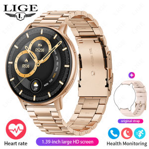 LIGE | LIGE SmartWatch Women Men 1.39” AMOLED AOD Bluetooth Call Smartwatch Waterproof Sport Fitness Health Tracker Lady Smart Bracelet