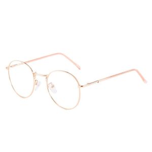 Photochromic Glasses Womens Mens Outdoor Color-changing Glasses Metal Oval Frame with Replaceable Lens Glasses Student Glasses