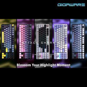 Attack Shark X87 Tri mode 80% Gasket Mounted Wireless RGB Backlit Hot Swappable Mechanical Keyboard