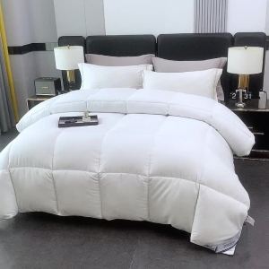 Fluffy Soft Comforter For Four Season Thickened Quilted BlanketWhite Single Home Hotel Dorm Quilt Core Drop Shipping 150*200cm
