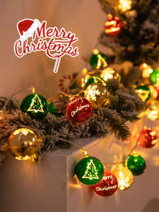 Christmas Decorations Christmas Tree Pendant Plastic Ball Lighting Chain Hanging Decorations Shopping Mall Atmosphere Scene Layout Shooting Props
