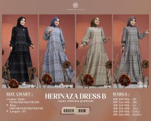 HERINAZA DRESS B ✅ Nadheera Luxury ( READY STOK SIAP KIRIM)