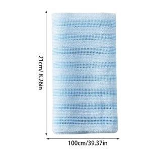Aitemay phong cách Hàn Quốc Dài Tẩy Tế Bào Chết khăn tắm 24x100cm chà lưng Cotton Polyester làm sạch sâu Tắm Vải Cho làn da mịn màng