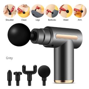 นวดกล้ามเนื้อ Massage Gun ปืนนวด สำหรับกล้ามเนื้อ เครื่องนวด นวดเท้า พร้อมหัวนวด 4 หัว