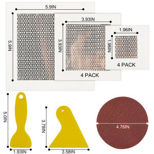 12Pack Wall Patch Repair Kit 2/4/6Inch Self-Adhesive Mesh Drywall Wall Hole Repairing Kit for Ceiling Dry Wall Hole Filler