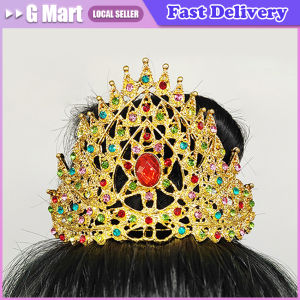 Thai Hair Jewelry Indian Crown Thai Crown Dance Headdress Thai Headpiece Hair Accessories Metal Hair Sticks Performance Crown