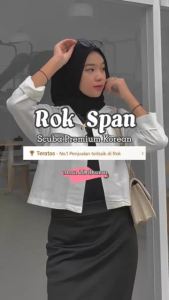 BIGG PROMO ROK SPAN KERJA POLOS WANITA DEWASA//SPAN BELAHAN BHN SCUBA