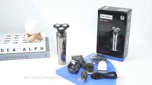 Máy Cạo Râu RQ-676 Shaver 4in1 Máy Cạo Râu Nam Chính Hãng Đa Năng 4 Trong 1 Máy Cạo Râu Mini Đa Năng Cạo Râu Tỉa Lông Mũi Cắt Tóc Chống Nước Tuyệt Đối Lưỡi Dao Vệ Sinh Thay Thế Dễ Dàng May cao rau khô 3 lưỡi dao