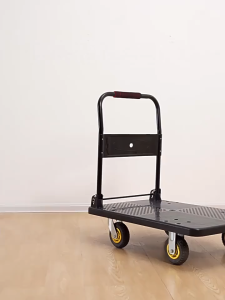 Heavy-duty handcart-A mobile shopping cart with a load capacity of 350 kilograms. Portable foldable platform handcart