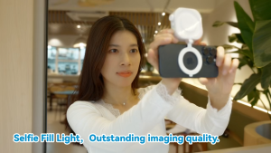TELESIN 2000mAh Magnetic Ice Cube RGB LED Video Light Phone Holder Stand for Smartphone Camera