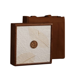 Fanghua High-End Fuding White Tea Packaging Box Heavy Bamboo Puer Ceramic Pot G Single and Double Wooden Tea in Bulk Logo Exquisite