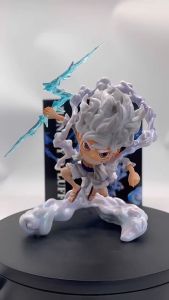 Mô Hình One Piece Luffy nika gear 5 trạng thái chiến đấu tay cầm vũ khí cưỡi mây - cao 16cm nặng 300g - ASL Store
