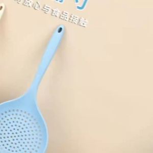 ready stock Silicone large colander food-grade heat-resistant thickened large household kitchen skimmer for noodles water strainer and ladle