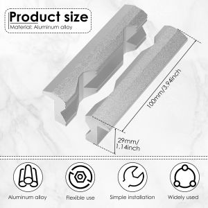 Magnetic Vise Jaws 4/5/6inch V Type Vice Jaws Protectors Cover Aluminum Alloy Multi-Purpose Vise Jaw Pads for Woodworking Plum