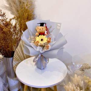 🔥🐻【READY STOCK MALAYSIA】Graduation 1 sunflower soap flower🎓🌹🔥