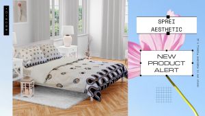 sprei 90x200-200x200 minimalis aesthetic tinggi 20cm.