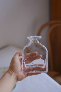 Camus Say White Stream Glass Vase Modern Minimalist Handmade Blown Glass Dinner Table Small Flower Vase Home Decor