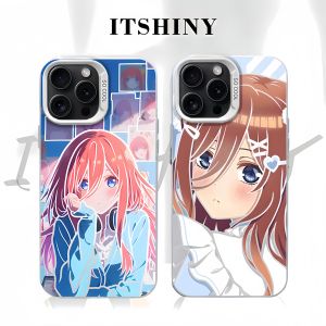 Fivethrough Wedding Phone Case One Flower Two Leaves Four Leaf May Compatible with Apple 16 Silver Color Huawei M70 Xiaomi 14 Anti-Fall Protection