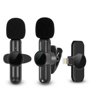 Wireless Lavalier Microphone Audio Video Recording Mini Mic For iPhone iPad Android Laptop Live Gaming Smartphone Microphone