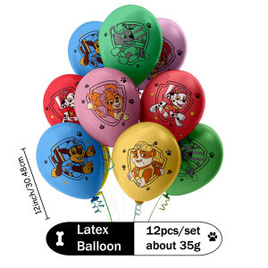 Paw Patrol | Theme Paw Patrol Latex Balloons Anime Dog Animals Characters Chase Skye Marshall for Birthday Party Supplies Arrangements Gifts
