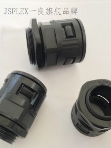 Plastic Ribbed Pipe Fitting Direct Insertion Tooth PP Nylon Tube Quick Black External Thread Box Connection Head 15.8 Hardware Tools