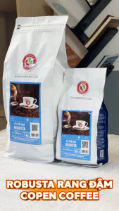 Cà phê hạt Robusta gói 200g (ST) - Rang mộc - Đắng đậm thơm nồng - Pha máy/pha phin - Copen Coffee